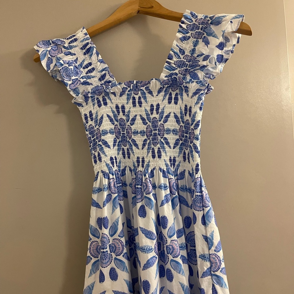 Hill House Home Ellie nap dress seashell print cotton size XXS